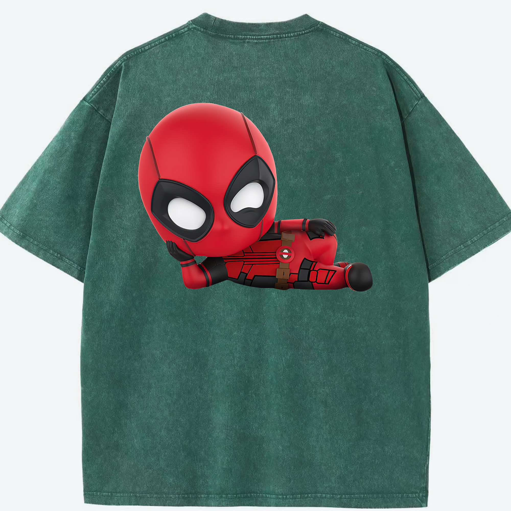 （画像用） Deadpool デッドプール 綿100% ヴィンテージ風 半袖Tシャツ（背面プリント）